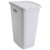 Wäschekorb 36 Liter schmal - Rattanoptik mit Deckel - Wäschesammler mit Löcher 39x29x54cm Wäschebox Wäschesortierer Haushaltskorb Korb Haushalt Kunststoff Wäschetruhe Wäschetonne Wäschesack